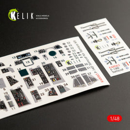 1/48 Kelik F-14D Tomcat interior 3D decals for Tamiya kit