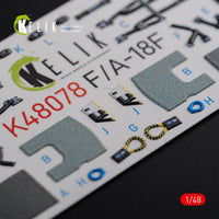 1/48 Reskit F/A-18F Super Hornet interior 3D decals for MENG kit - MPM Hobbies