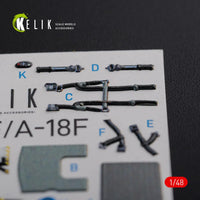 1/48 Reskit F/A-18F Super Hornet interior 3D decals for MENG kit - MPM Hobbies