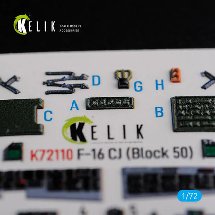 1/72 Reskit F-16 CJ (Block 50) interior 3D decals for Tamiya kit - MPM Hobbies