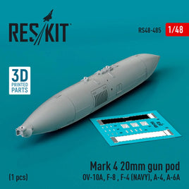 1/48 Reskit Mark 4 20mm gun pod (1 pcs) (3D Printed) - MPM Hobbies