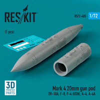 1/72 Reskit Mark 4 20mm gun pod (1 pcs) (3D Printed) (1/72) - MPM Hobbies