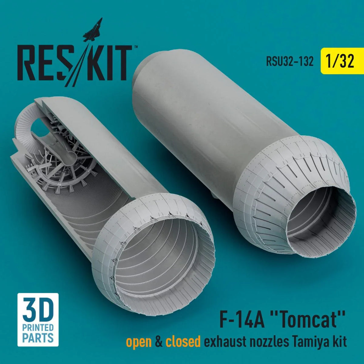 1/32 Reskit L5F-14A Tomcat open & closed exhaust nozzles Tamiya kit (3 ...