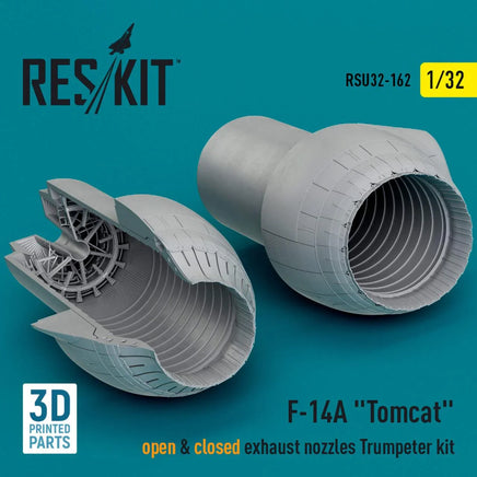 1/32 Reskit L5F-14A Tomcat open & closed exhaust nozzles Trumpeter kit (3D Printed) - MPM Hobbies