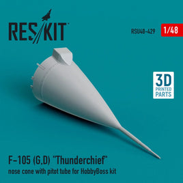 1/48 Reskit F-105 (G,D) Thunderchief nose cone with pitot tube for HobbyBoss kit (3D Printed) - MPM Hobbies