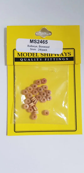 Model Shipways - 5mm Boxwood Bullseye 24 pcs - 2465 - MPM Hobbies