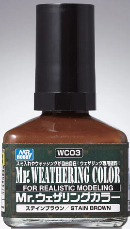 Mr. Hobby - Mr. Weathering Color Stain Brown - WC03 - MPM Hobbies