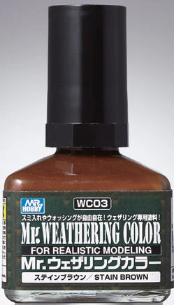 Mr. Hobby - Mr. Weathering Color Stain Brown - WC03 - MPM Hobbies