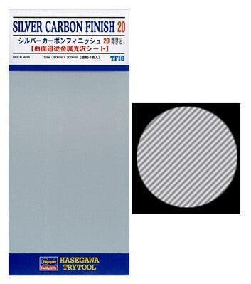 Self-Adhesive Mylar Foil Silver Carbon Finish (Fine) TF18