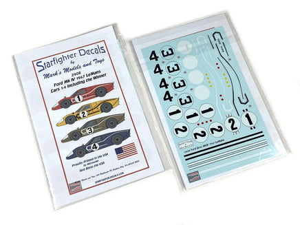 1/24 Starfighter Decals - Ford GT40 Mk IV Lemans 1967 - MPM Hobbies