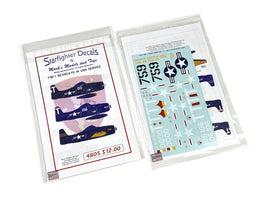 1/48 Starfighter Decals - F8F1 Bearcats in USN Service - MPM Hobbies