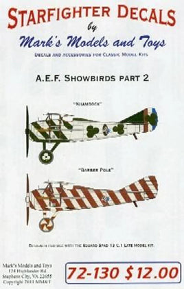 1/72 Starfighter Decals - AEF Showbirds Shamrock and Barber Pole - MPM Hobbies