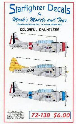 1/72 Starfighter Decals - Colorful Dauntless - MPM Hobbies