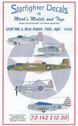 1/72 Starfighter Decals - USN Hit & Run Raids - MPM Hobbies