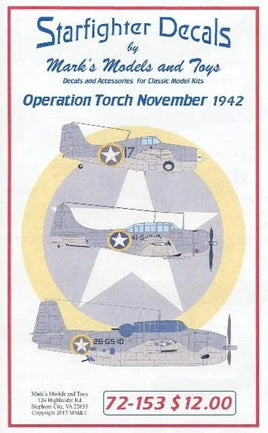 1/72 Starfighter Decals - Operation Torch Carrier Aircraft Nov 1942 - MPM Hobbies