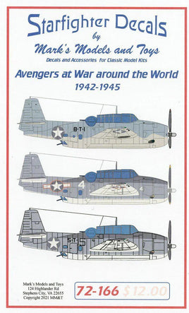 1/72 Starfighter Decals - Avengers at War Around the World 1942-1945 - MPM Hobbies