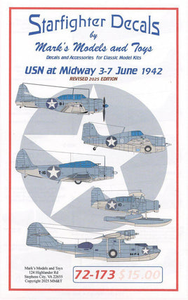 1/72 Starfighter Decals USN at Midway Revised and Updated