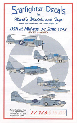 1/72 Starfighter Decals USN at Midway Revised and Updated