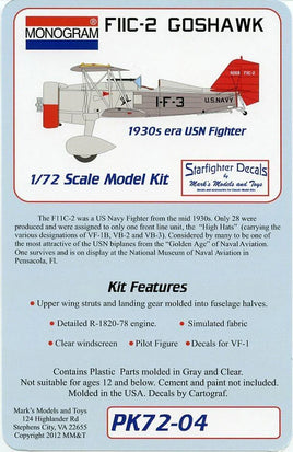 1/72 Starfighter F11C-2 Model Kit - MPM Hobbies