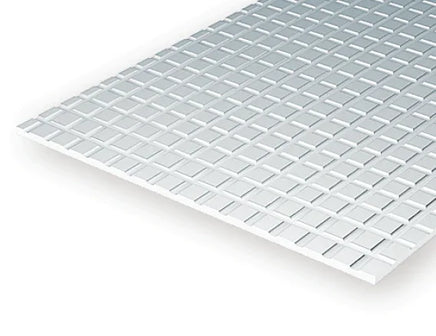 Evergreen 3/8" x 3/8" OPAQUE WHITE POLYSTYRENE SIDEWALK - MPM Hobbies