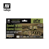 Vallejo 17ml Set of 8 Soviet WWII Camo Colors - 71188