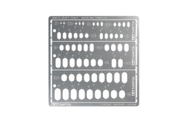 Tamiya Modeling Template (Rounded Rectangles/1-6mm) - 74154 - MPM Hobbies