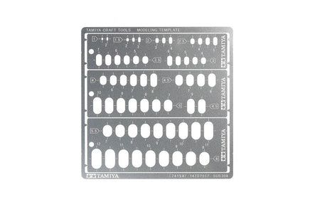 Tamiya Modeling Template (Rounded Rectangles/1-6mm) - 74154 - MPM Hobbies