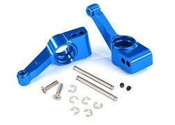 Traxxas Carriers, stub axle (blue-anodized 6061-T6 aluminum) (rear) (left & right)/ 3x32mm hinge pins (2)/ e-clips (6)/ hardware 1952X - MPM Hobbies