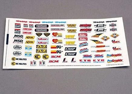 Traxxas Decal sheet, racing sponsors 2514 - MPM Hobbies