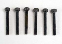 Traxxas Header screws, 3x23mm cap hex screws (6) 2556 - MPM Hobbies