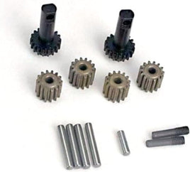 Traxxas Planet gears (4)/ planet shafts (4)/ sun gears (2)/sun gear alignment shaft (1) all hardened steel 2382 - MPM Hobbies
