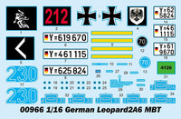 1/16 Trumpeter German Leopard 2A6 Main Battle Tank 0966