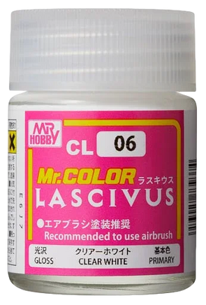 Mr. Hobby 18ml Mr. Color Lascivus Gloss Clear White - CL06 - MPM Hobbies