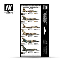 Vallejo 17ml Set of 8 USAF colors post WWII to present “Aggressor” Squadron (Part I) - 71616