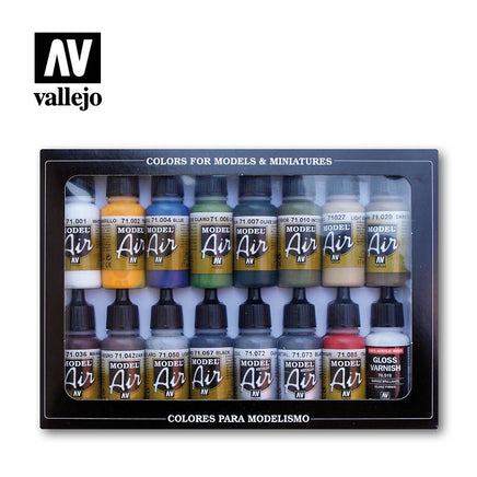 Vallejo Model Colors Set of 16 Building Colors 17ml 71192