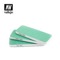 Vallejo Set of 3 (80x30x6 mm) Flexi Sanders Dual-Grit - 4003 - MPM Hobbies