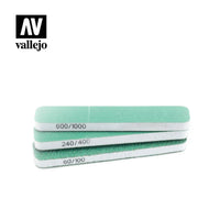 Vallejo Set of 3 (90x19x6 mm) Flexi Sanders Dual-Grit - 4001 - MPM Hobbies