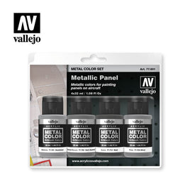 Vallejo 32ml Set of 4 Metallic Panel - 77601