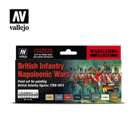 Vallejo Set of 8 (17ml) British Infantry Napoleonic Wars - 70163