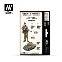 Vallejo Set of 6 (17ml) WWII American Armour & Infantry - 70203