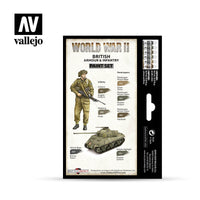 Vallejo Set of 6 (17ml) WWII British Armour & Infantry - 70204