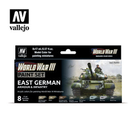 Vallejo Set of 8 (17ml)WWIII East German Armour & Infantry - 70224