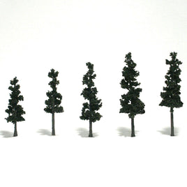 Woodland 2 1/2"-4" Ready Made Conifer Green Trees 1560 - MPM Hobbies