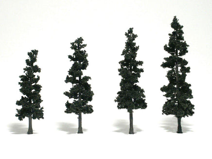 Woodland 2 1/2"-4" Ready Made Conifer Green Trees 1560 - MPM Hobbies