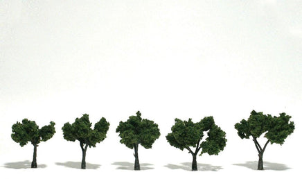 Woodland 3"-4" Ready Made Medium Green Trees 1507 - MPM Hobbies