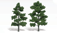 Woodland 3/4"-1 1/4" Ready Made Medium Green Trees 1501 - MPM Hobbies