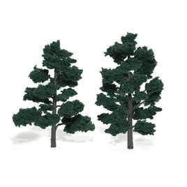 Woodland 6"-7" Ready Made Dark Green Trees 1517 - MPM Hobbies