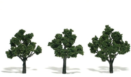 Woodland 6"-7" Ready Made Medium Green Trees 1516 - MPM Hobbies