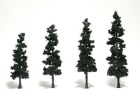 Woodland 7"-8" Ready Made Conifer Green Trees 1563 - MPM Hobbies