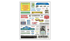 Woodland Assorted Business Signs 552 - MPM Hobbies